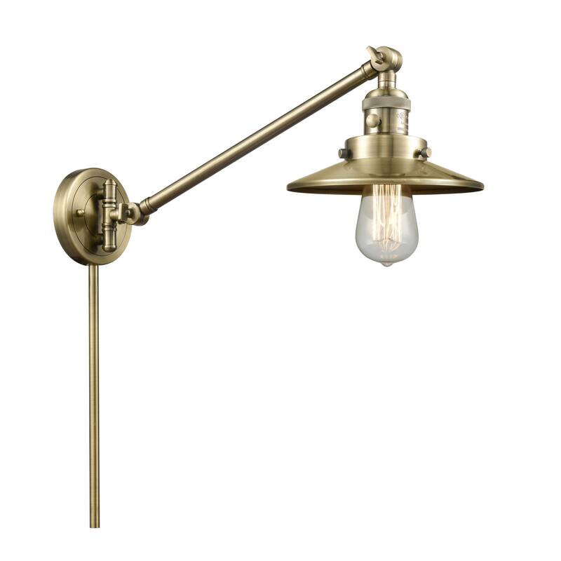 Innovations Lighting Railroad Single Light 25" Tall Wall Sconce / - Antique Brass / Metal