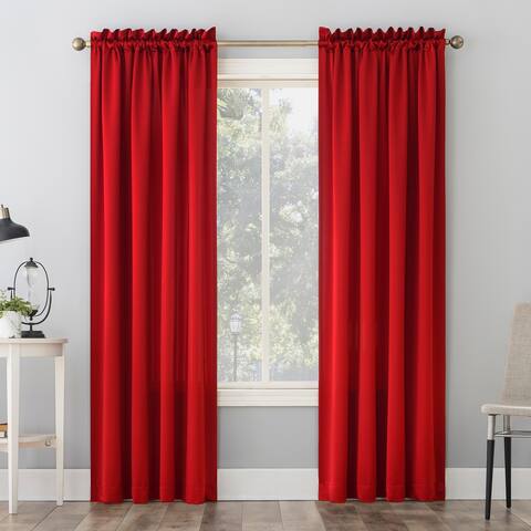 Porch & Den Inez Room Darkening Window Curtain Panel and Valance, Single Panel