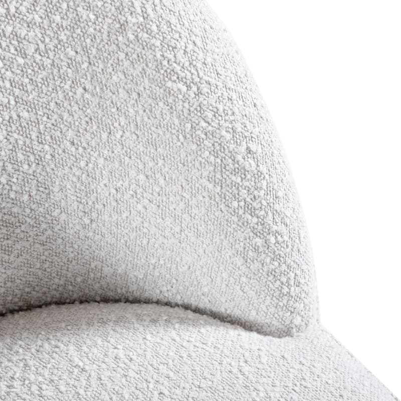 Furniture of America Dorimane Modern Boucle Chenille Round Dining Swivel Chair