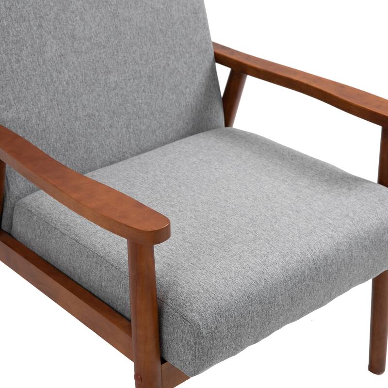 Mid-century Modern Solid Wood Armchair