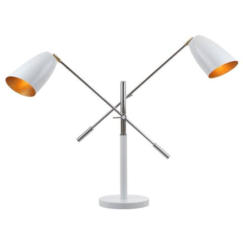 SAFAVIEH Lighting 32-inch Mavis Adjustable Task Table Lamp - 23-36"x8.75"x27-32"