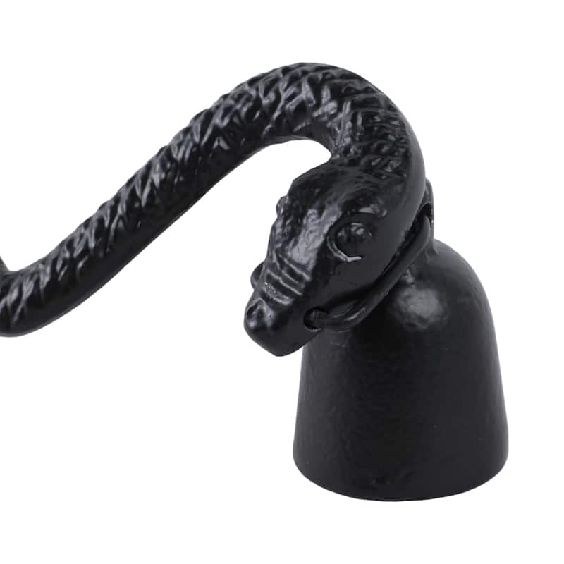 Metal Aluminum Indoor Snake Candle Snuffer Glossy Finish - 2" Black - 11" x 3" x 2"