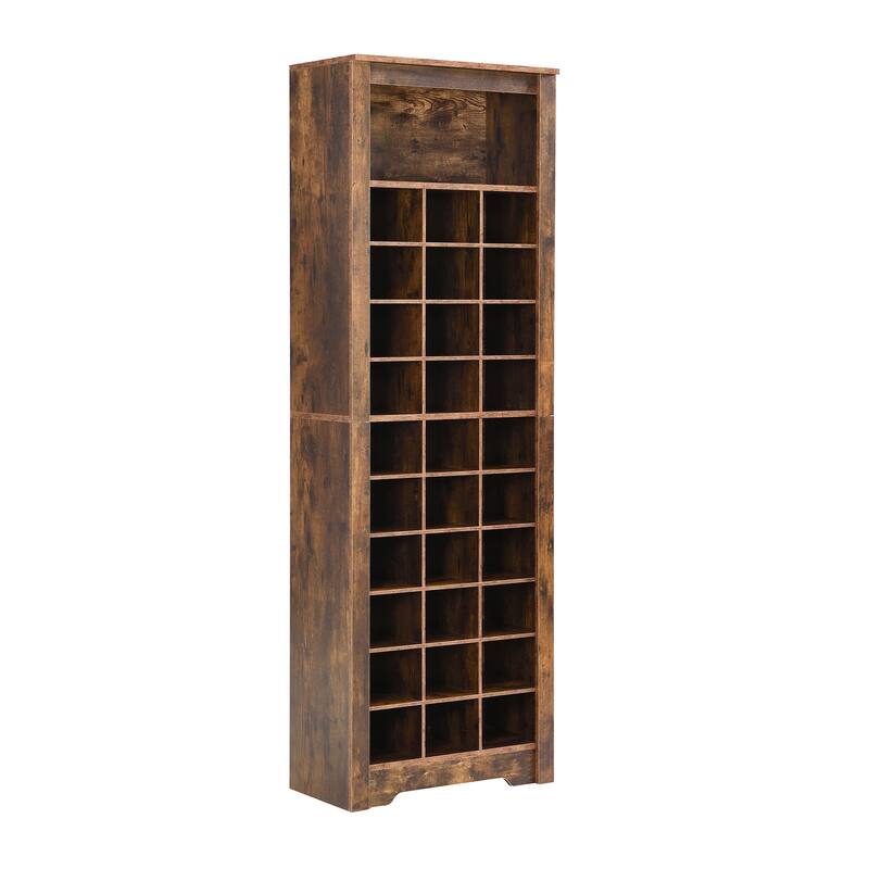 Stylish Free Standing 30 Shoe Cubby Console for Hallway