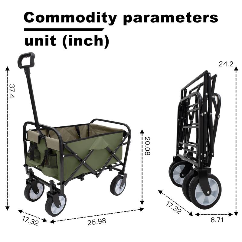 Foldable Wagon Cart with strapping system