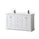 Option White / Carrara Cultured Marble Top / Matte Black