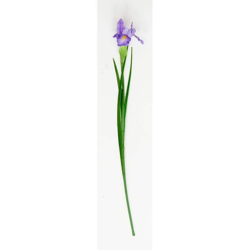 25" Artificial Iris Flower Spray, Purple, Set of 6 - 25