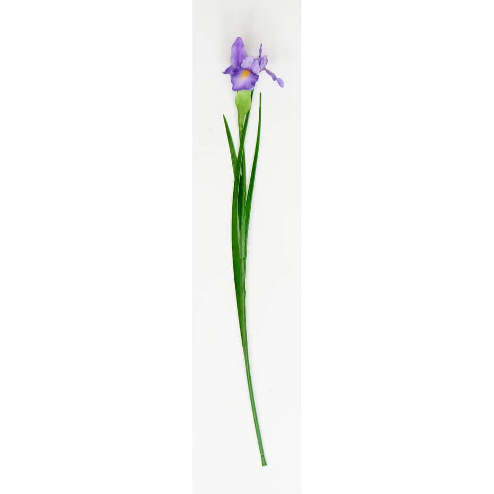 25" Artificial Iris Flower Spray, Purple, Set of 6 - 25