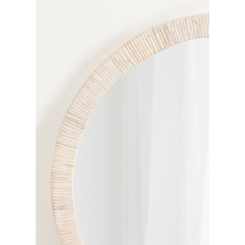 Kate and Laurel Rahfy Framed Wall Mirror - 28" Diameter