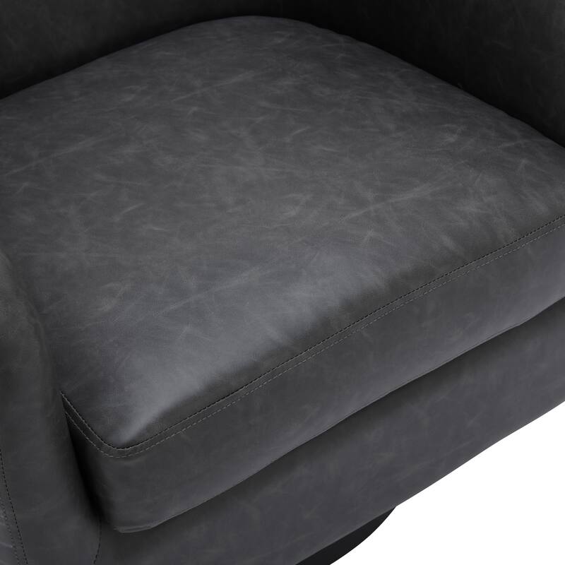 Modern Round Swivel Accent Chair Set of 2 Barrel Chair for Living Room
