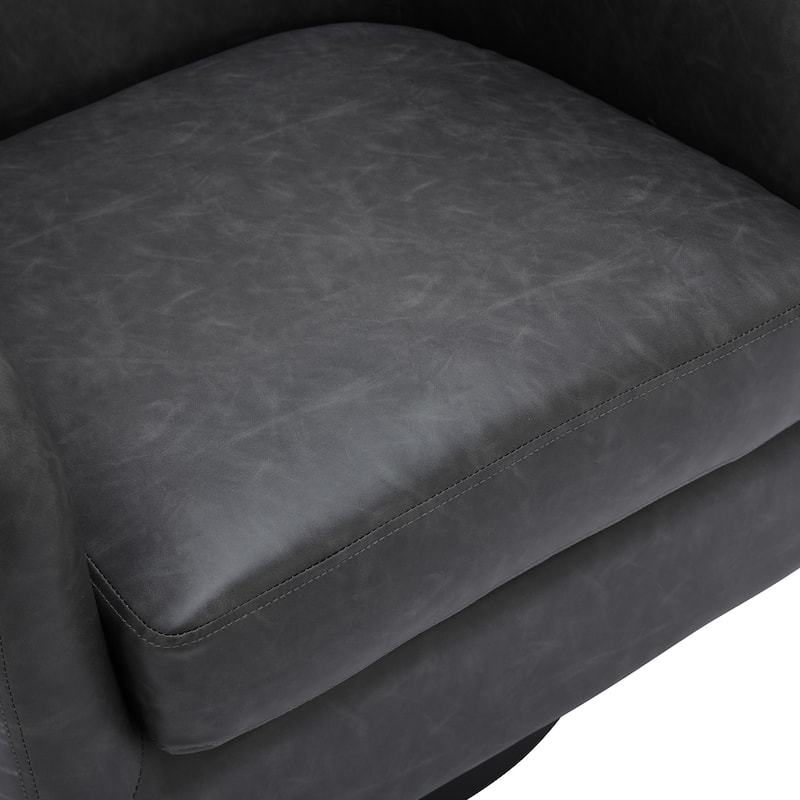 Round Barrel Armchair 360-Degree Swivel Accent Chairs