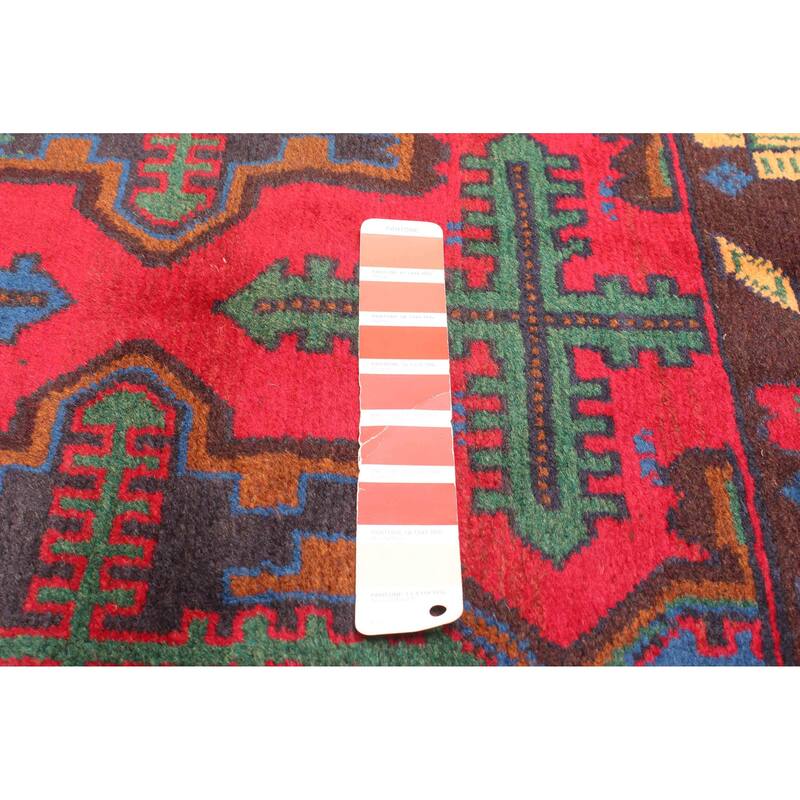 ECARPETGALLERY Hand-knotted Teimani Red Wool Rug - 3'7 x 6'0