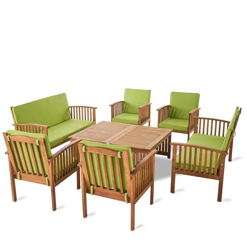 Carolina Acacia 8-piece Outdoor Sofa Set by Christopher Knight Home