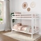 preview thumbnail 4 of 16, Now Furniture Bunk Bed for Kids, Twin over Twin Textured White