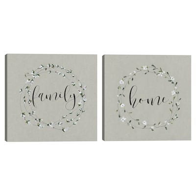 Bouquet of Grace Family & Grace Wreath by Carol Robinson Canvas Art Prints