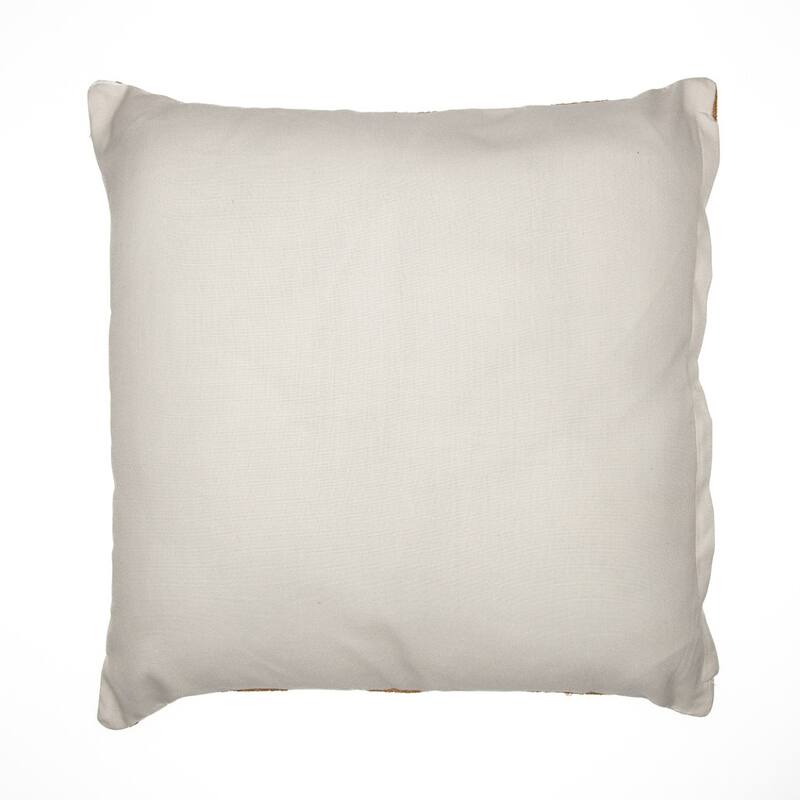 20" Beige Ivory And Navy Blue Check Throw Pillow Cover