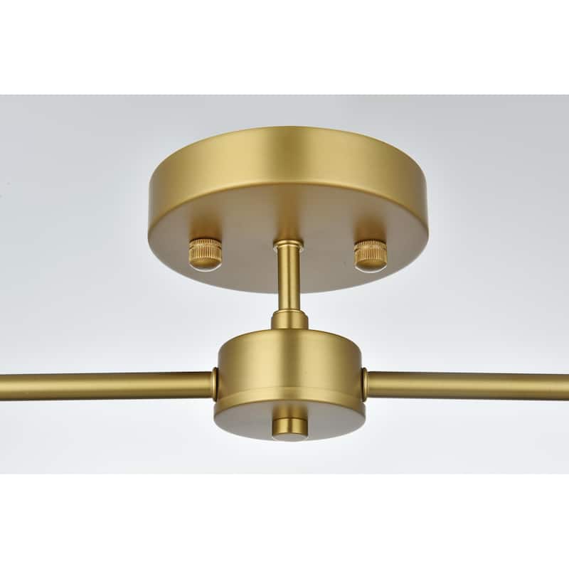 Elegant Lighting LD2348 Zane 2 Light 22" Wide Semi-flush Linear