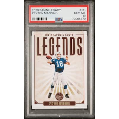 Peyton Manning 2020 Panini Legacy Football Card #111 Graded PSA 10 - 8'6" x 11'6"