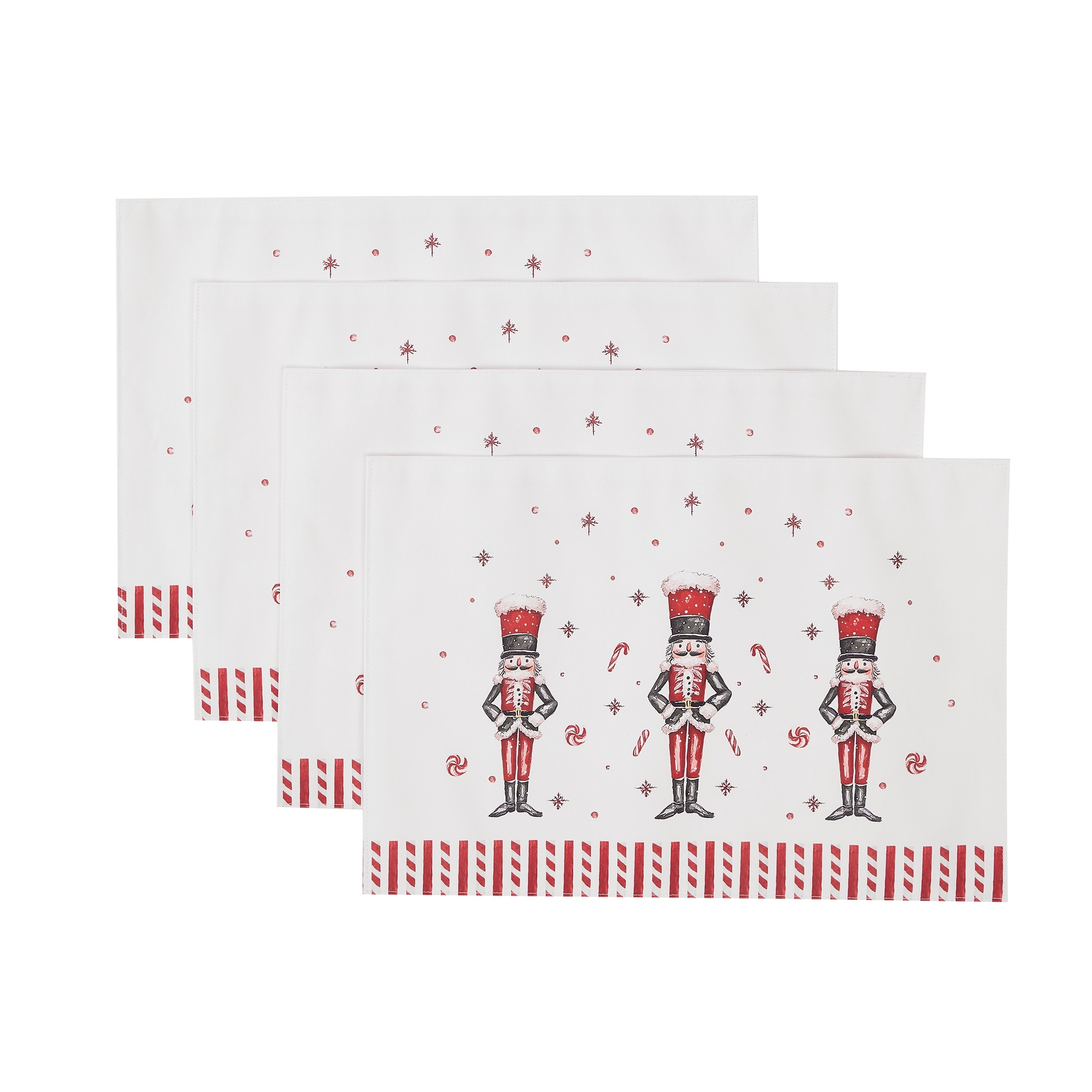 Avanti Nutcracker Candy Set of 4 Placemats - 13x19