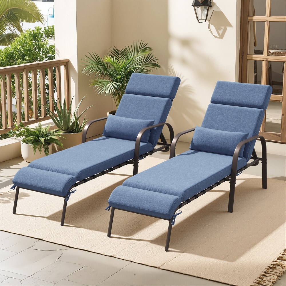 Patio Adjustable Chaise Lounge Chair with Cushion and Pillow for Outdoor & Indoor
