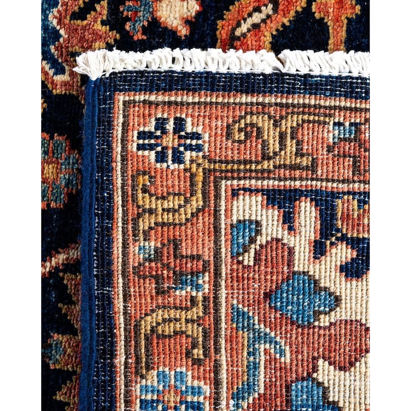Serapi One-of-a-Kind Hand-Knotted Runner Rug - Blue, 2' 8" x 11' 4" - 2' 8" x 11' 4"