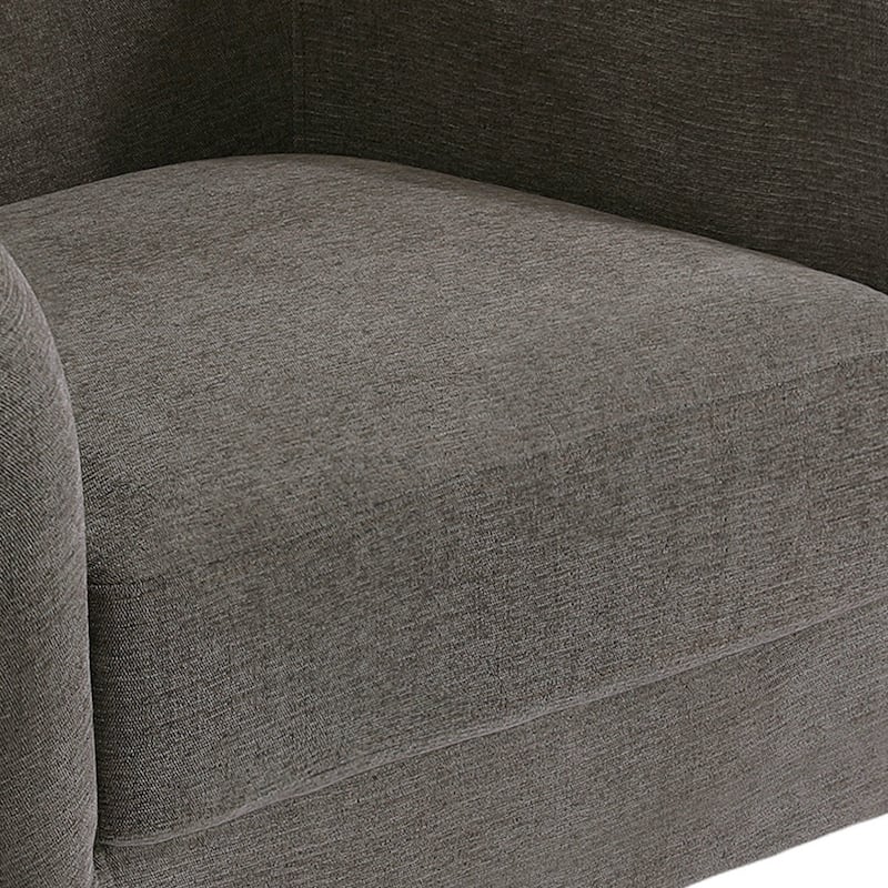 2 Set Chenille Swivel Barrel Chairs Upholstered Armchairs For Living Room