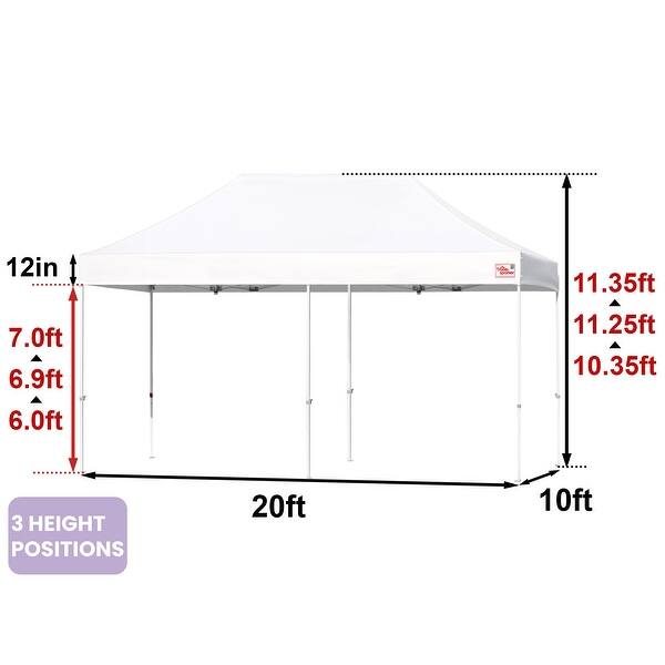 dimension image slide 2 of 34, Tradesparker ez Pop-Up Canopy Tent Commercial Instant Shade