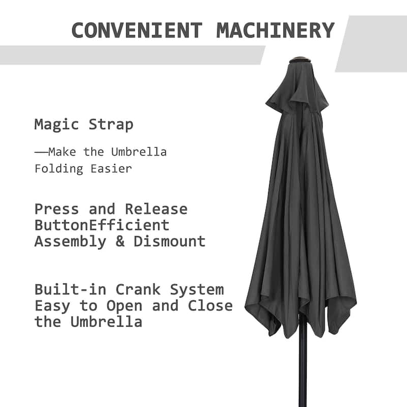 Autlaycil 7.5FT Patio Umbrella with Tilt and Crank