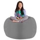 preview thumbnail 164 of 192, Kids' Stuffed Animal Storage Bean Bag Chair Cover or Toy Organizer 48 Inches Extra Large - Solid Gray