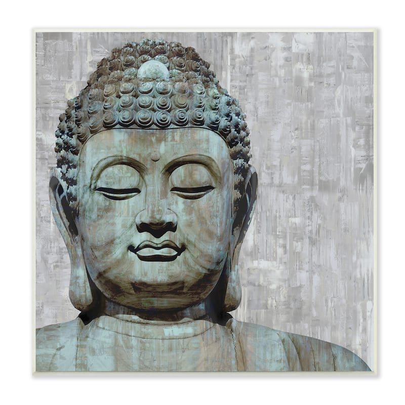 Stupell Buddha Meditating Figure Closed Eyes Concentration Wood Wall ...