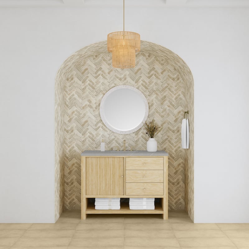 James Martin Vanities Marigot Single 48" Single Vanity, Sunwashed Oak