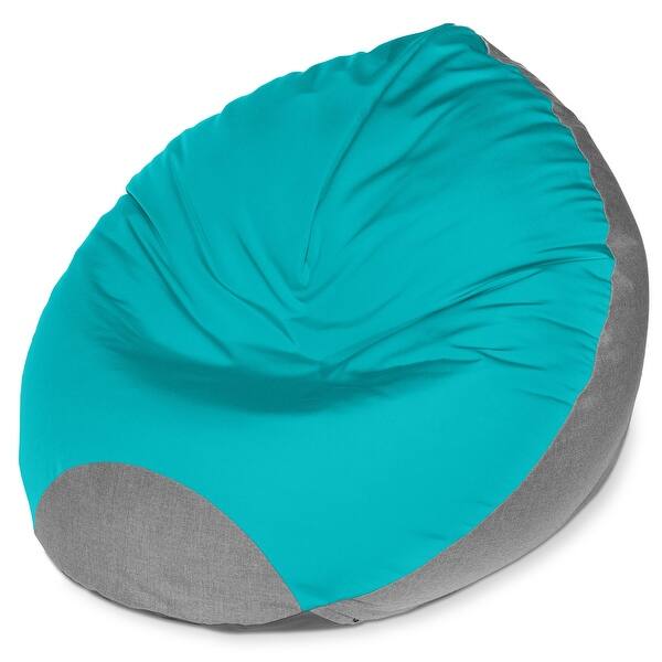 slide 2 of 11, Jaxx Poppy Large Outdoor Bean Bag Lounge, Two-Tone Design Light Blue