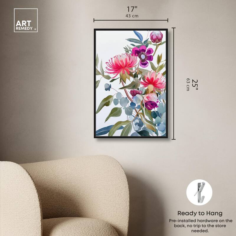 Watery Petals II Canvas by Art Remedy