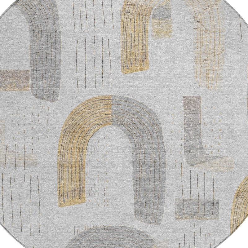 HomeRoots Geometric Transitional Rectangle Outdoor Rug