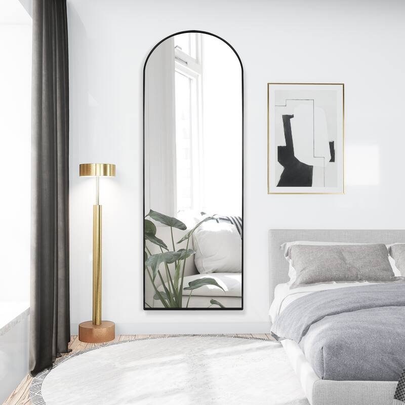 Aluminum Metal Frame Full-Length Floor Mirror