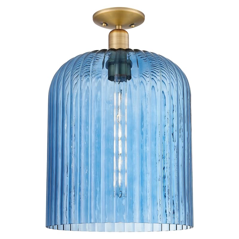 Innovations Lighting 716-1C-G559-12BL Bridal Veil 12" Wide Semi-Flush - Brushed Brass