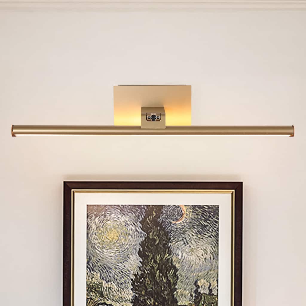 16" Modern Gold LED Wireless Picture Light with Remote Control