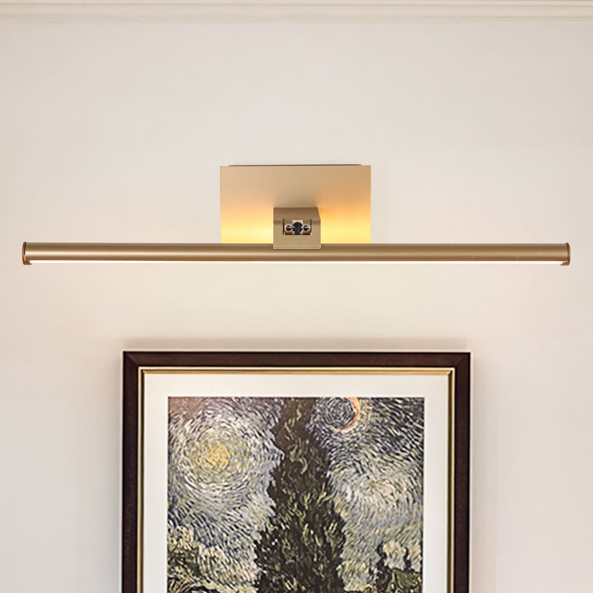 16" Modern Gold LED Wireless Picture Light with Remote Control