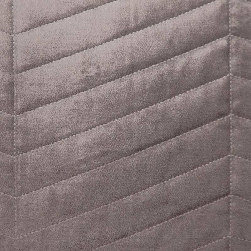 Yellow Quilted Velvet Zig Zag Decorative Lumbar Pillow