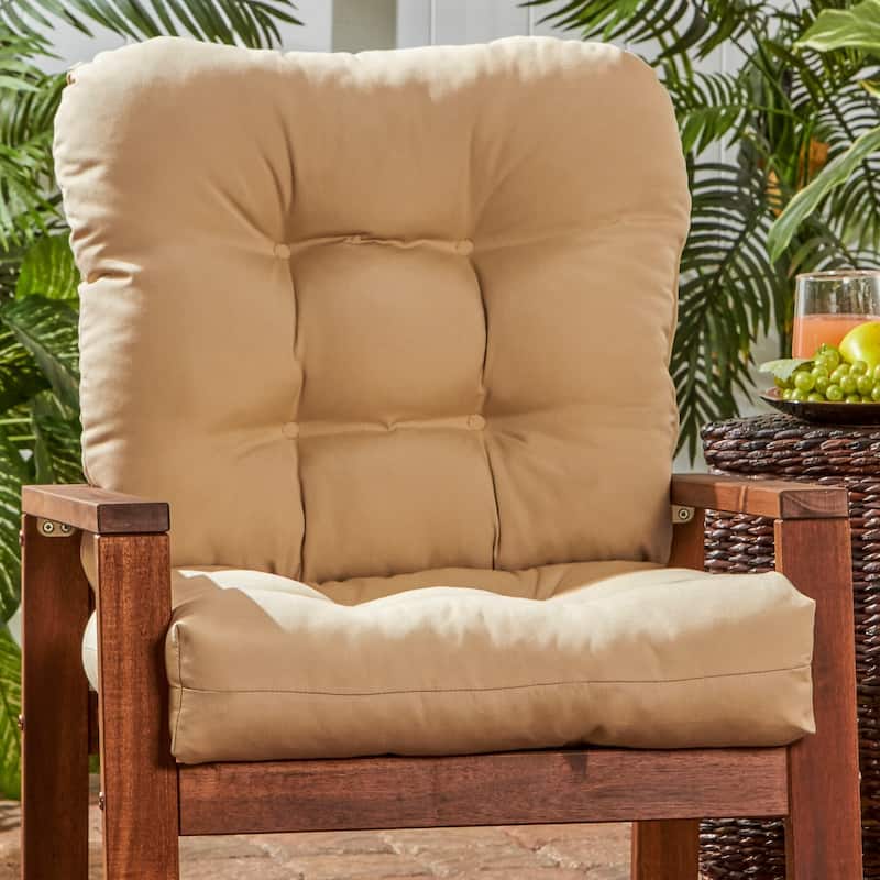 Solid Color Outdoor Seat/Back Chair Cushion (Cushion Only)