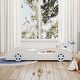 preview thumbnail 3 of 19, Wooden Race Car Bed, Car-Shaped Platform Twin Bed with Wheels For Teens