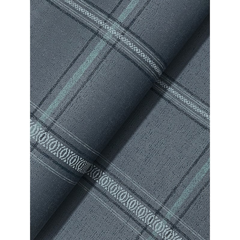 Chesapeake Auberge Dark Blue Plaid Wallpaper