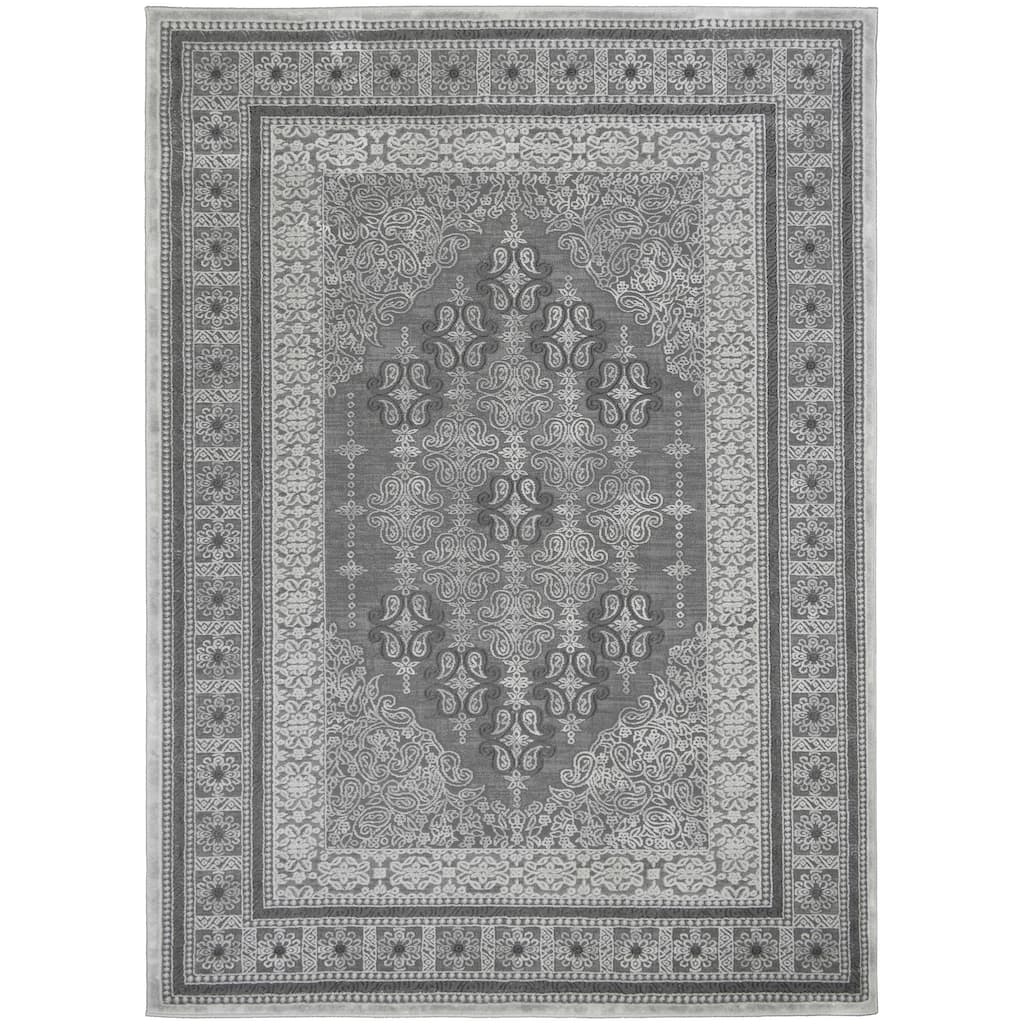 Everest Iris Gray Traditional Oriental Area Rug