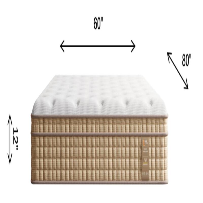 GDFStudio Zephyrian 12" Memory Foam Hybrid Mattress with Pocket Springs and Cooling Support