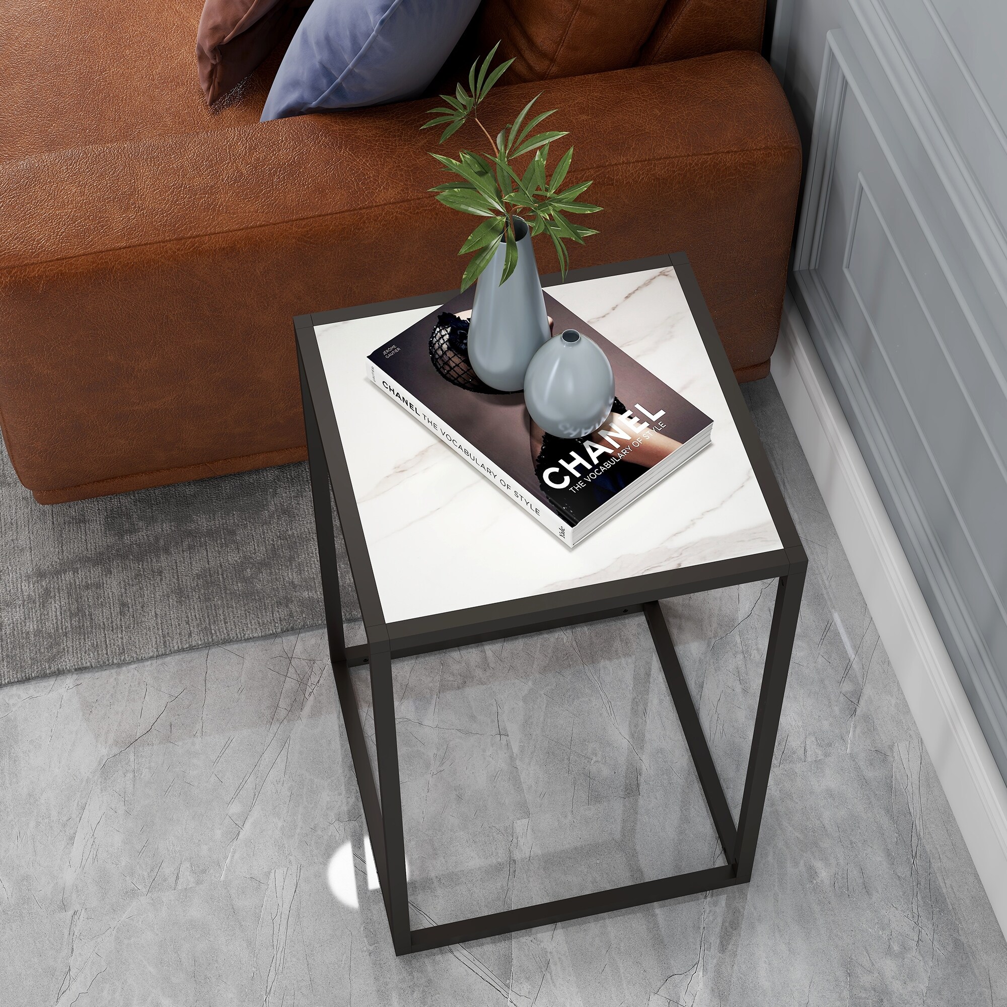 Contemporary Square End Table Modern Coffee Table