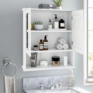 White wood Bathroom Storage Wall Cabinet - On Sale - Bed Bath & Beyond ...