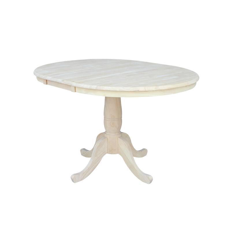 The Gray Barn Jalisco 36-inch Round Top Pedestal Table with 12-inch Leaf