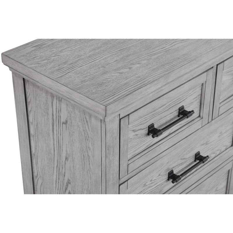 Debra 4 Piece Gray Panel Bench Footboard Bedroom Set