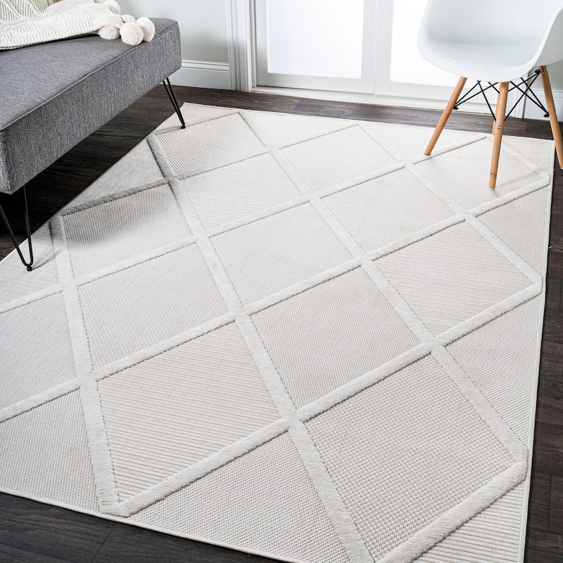 JONATHAN Y Talaia Diamond Trellis Indoor/Outdoor Area Rug