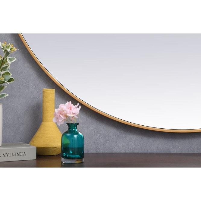 Elegant Lighting Eternity 45" Diameter Circular Beveled Metal Framed