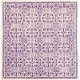preview thumbnail 106 of 121, SAFAVIEH Handmade Cambridge Myrtis Moroccan Wool Rug 4' x 4' Square - Purple/Ivory